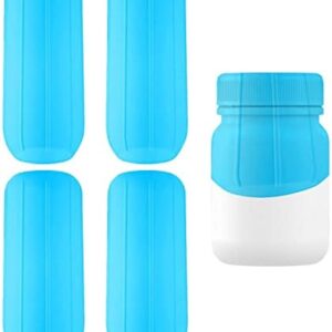 FLLUK Elastic Sleeve for Leak Proofing Silicone Travel Bottle for Travel Container,Travel Necessities Fit Most Size Bottle,Travel Gadget Reusable Accessory for women (4PCS Blue Elastic Sleeve)
