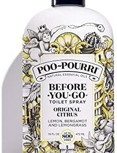Poo-Pourri Before-You-Go Toilet Spray, Original Citrus, Refill Bottle 16 Fl Oz - Lemon, Bergamot and Lemongrass