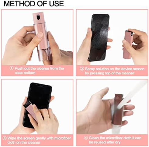 Touchscreen Mist Cleaner Spray, walrfid Electronic Screen Cleaner for TV, Laptop, Tablet, PC, Computer Monitor LCD Flat Screens, Eyeglasses - Pink - Image 3