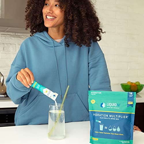 Liquid I.V. Hydration Multiplier - Lemon Lime - Powder Packets | Electrolyte Drink Mix | Easy Open Single-Serving | Non-GMO | 16 Stick - Image 4