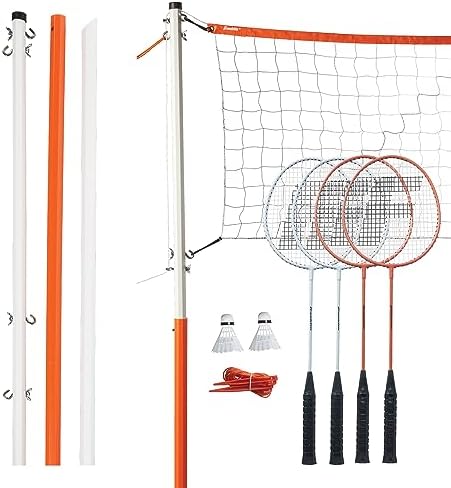 Franklin Sports Badminton Net Sets - Outdoor Backyard + Beach Badminton Net + Equipment Set - (4) Rackets + (2) Birdies + Portable Net Included - Adults + Kids Set - Image 4