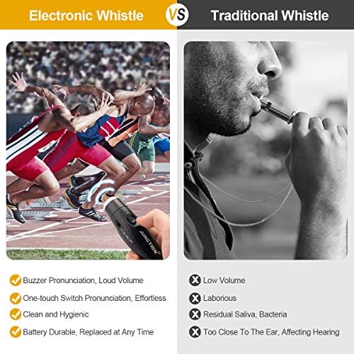 Electronic Whistle, 3 Pack Handheld Electronic Whistles Electric Whistle with Lanyard Three Tone Distinct High Volume Outdoor Sport Whistle for Coaches, Referees, P.E. Teacher - Image 2